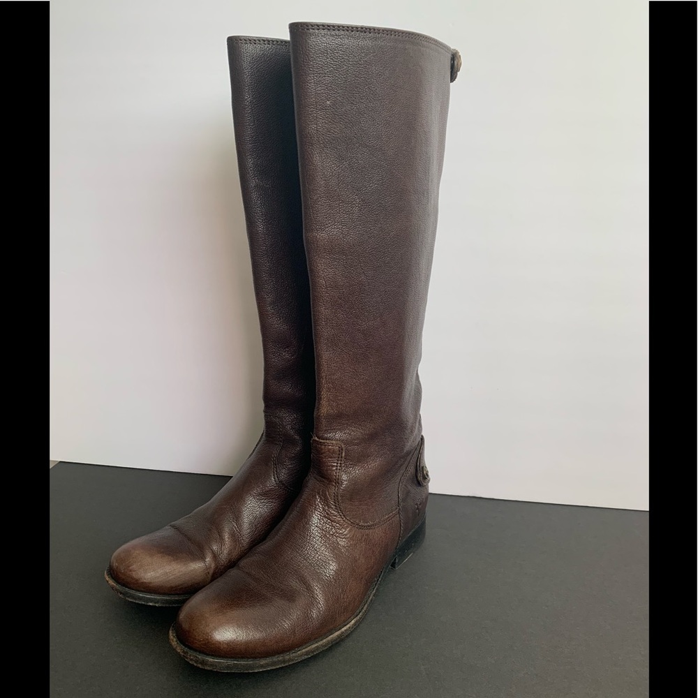 Frye tall leather boots Wo’s Sz 8.5